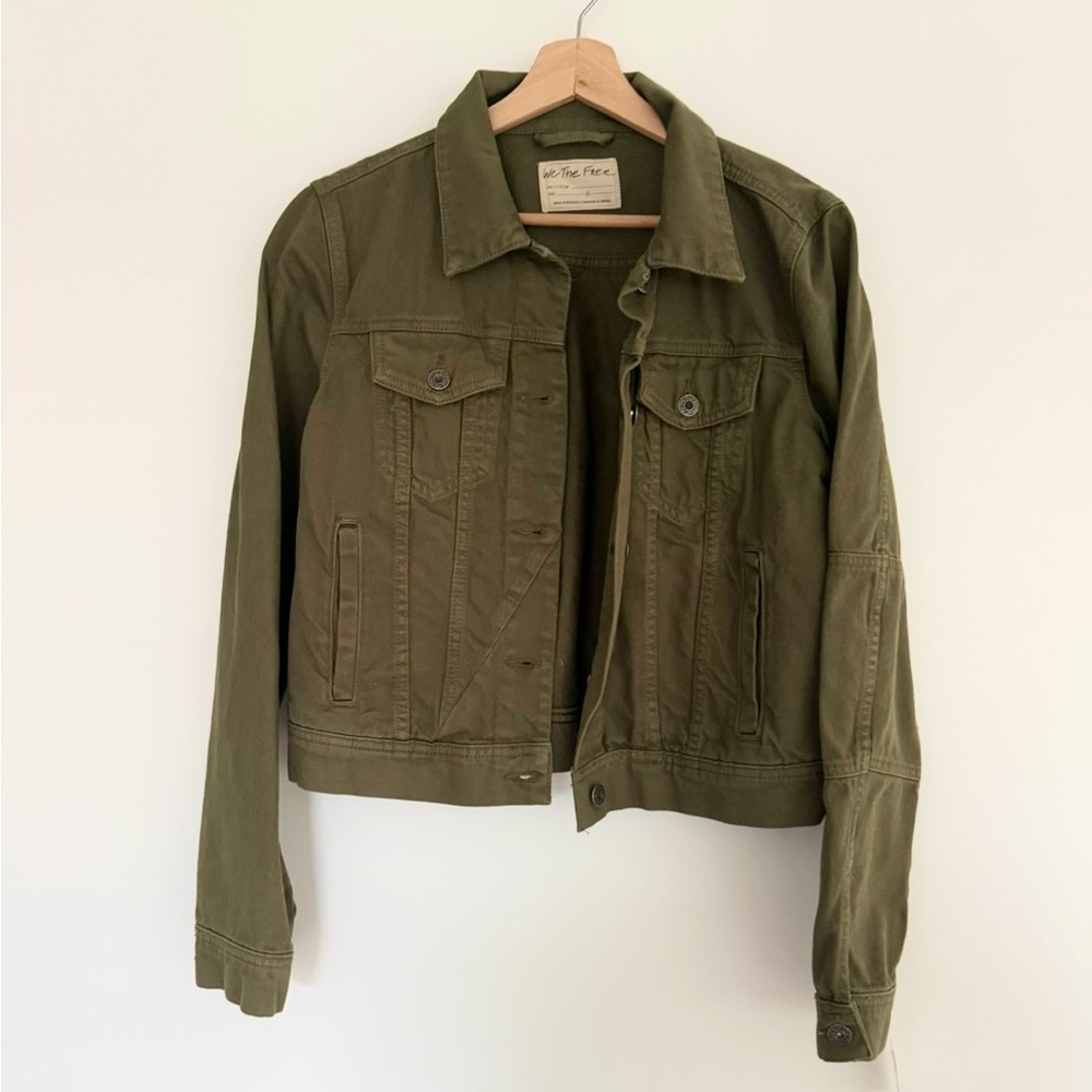 NWT Free People Rumors Denim Jacket in Willow